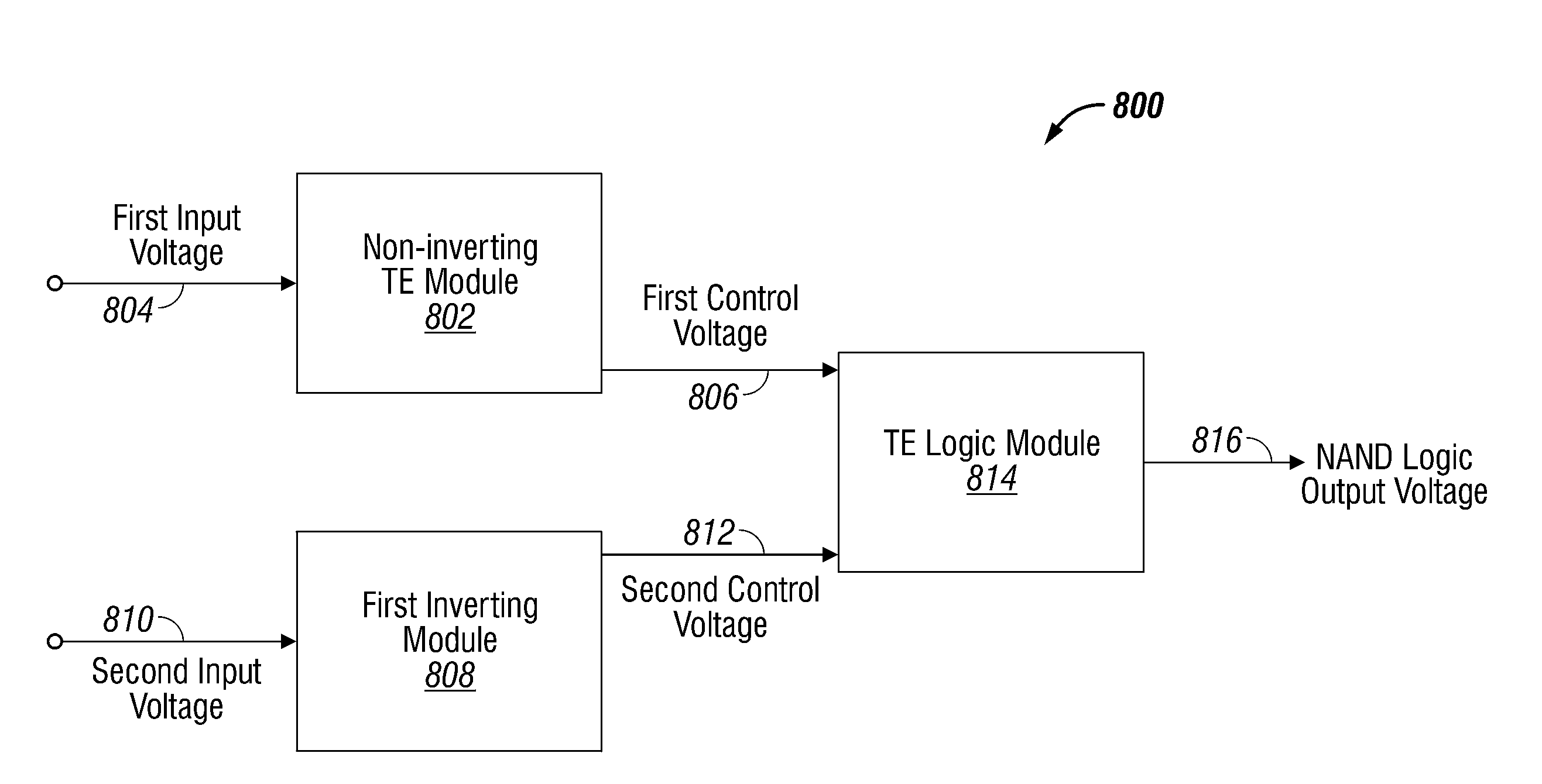 Thermal electric NAND gate