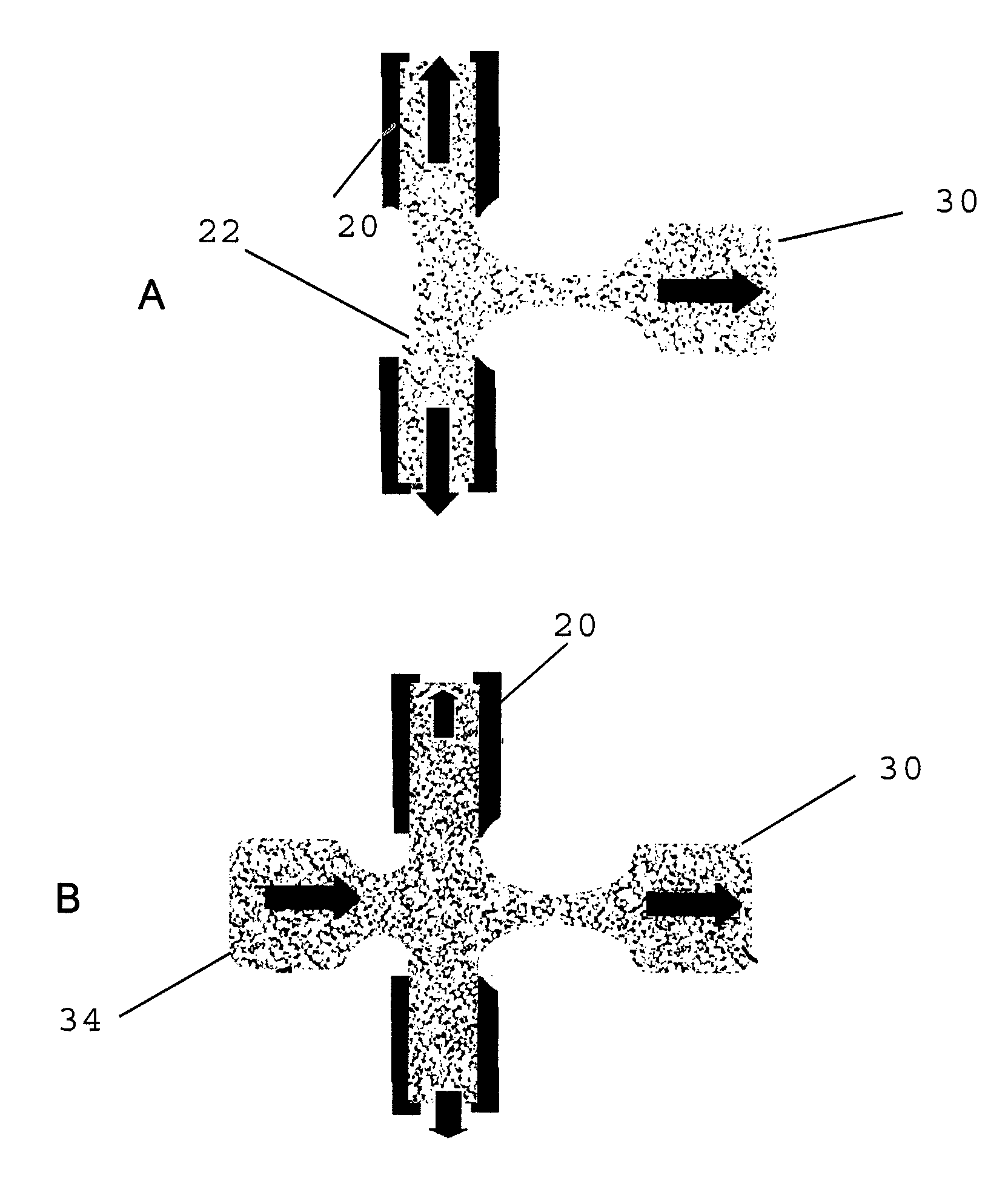 Droplet extraction from a liquid column for on-chip microfluidics