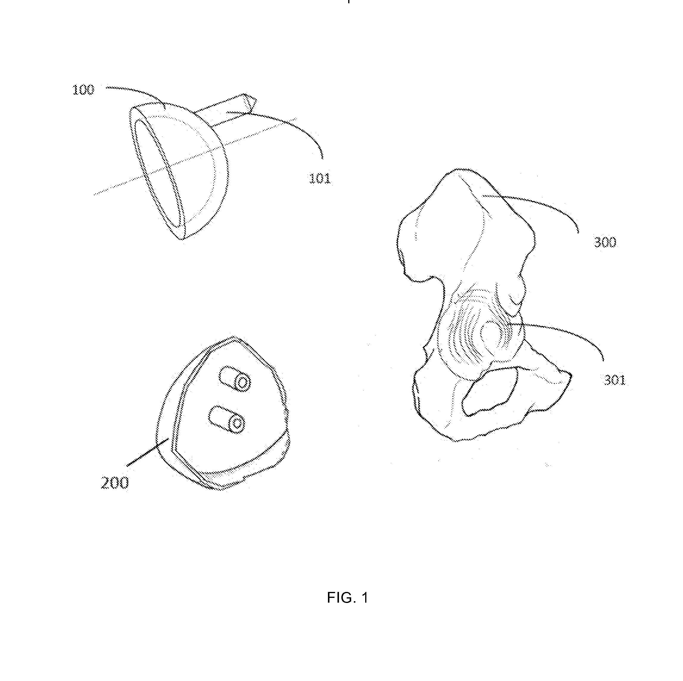 Patient-specific guidance system and acetabular component with offset stems for hip arthroplasty