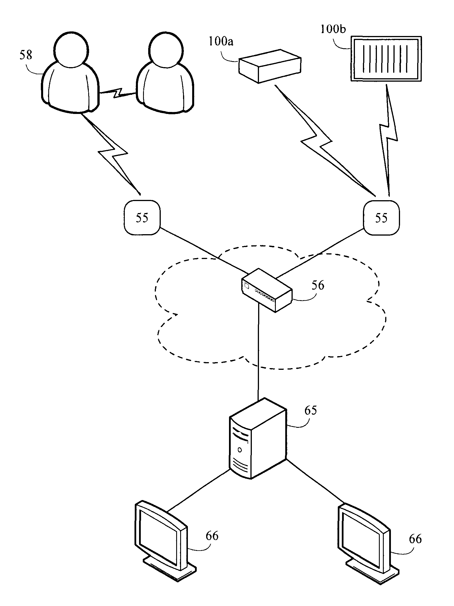 Wireless tracking system and method utilizing near-field communication devices