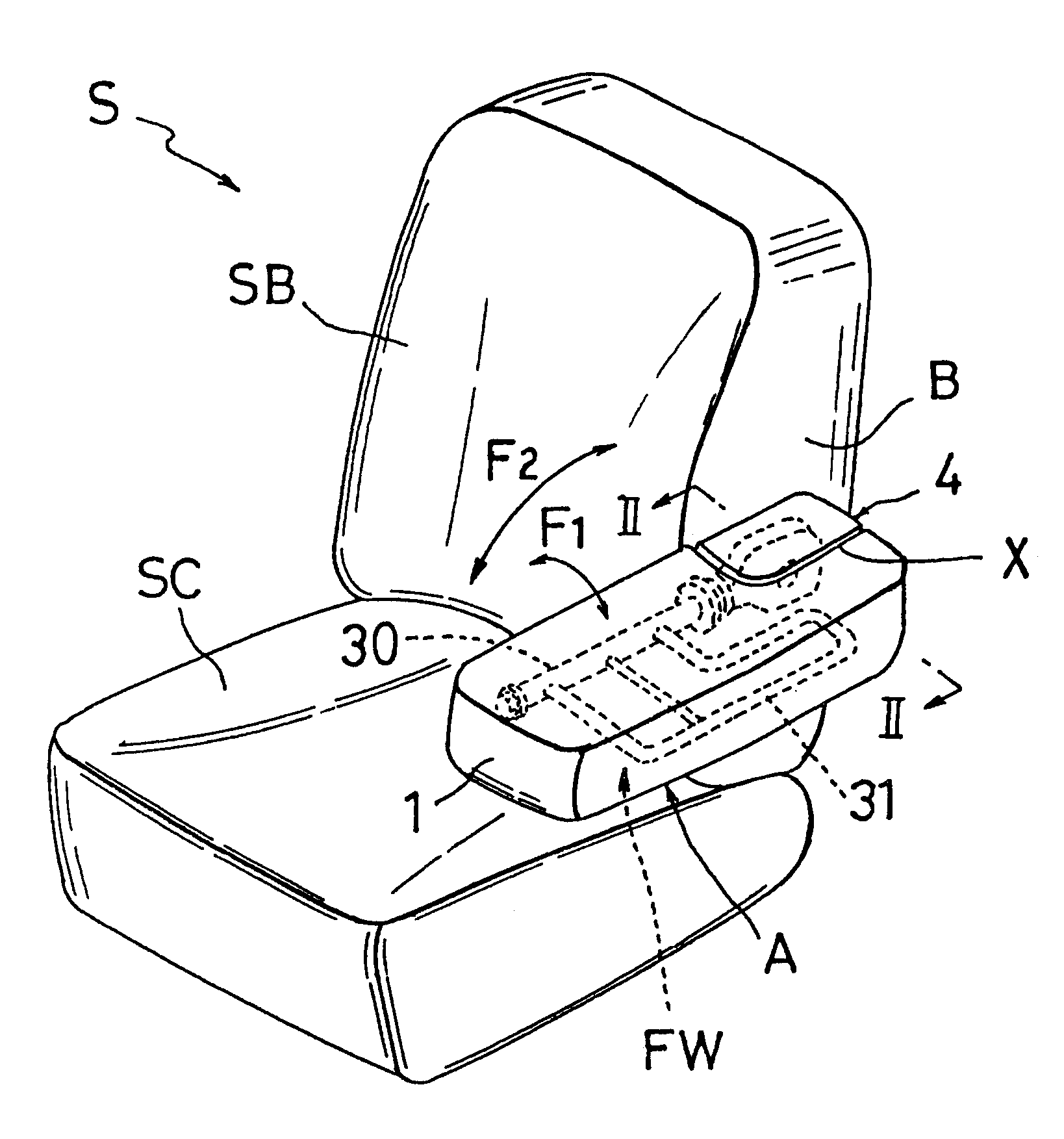 Armrest for vehicle seat and method of forming the same