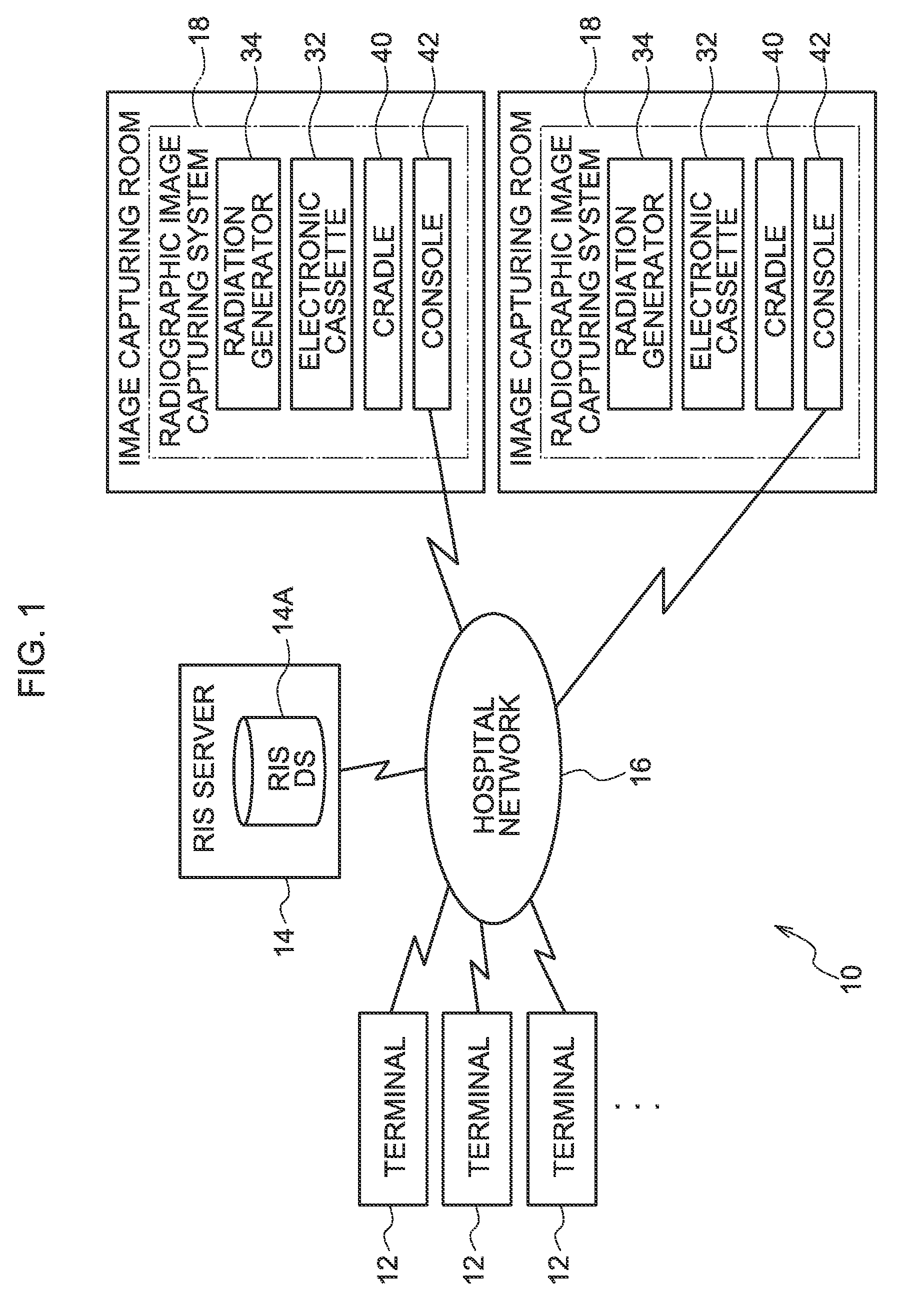 Radiographic image capturing system