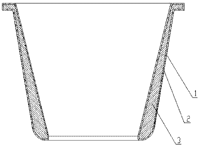 Carbon-carbon composite guide cylinder of CZ silicon crystal growing furnace and preparation method thereof