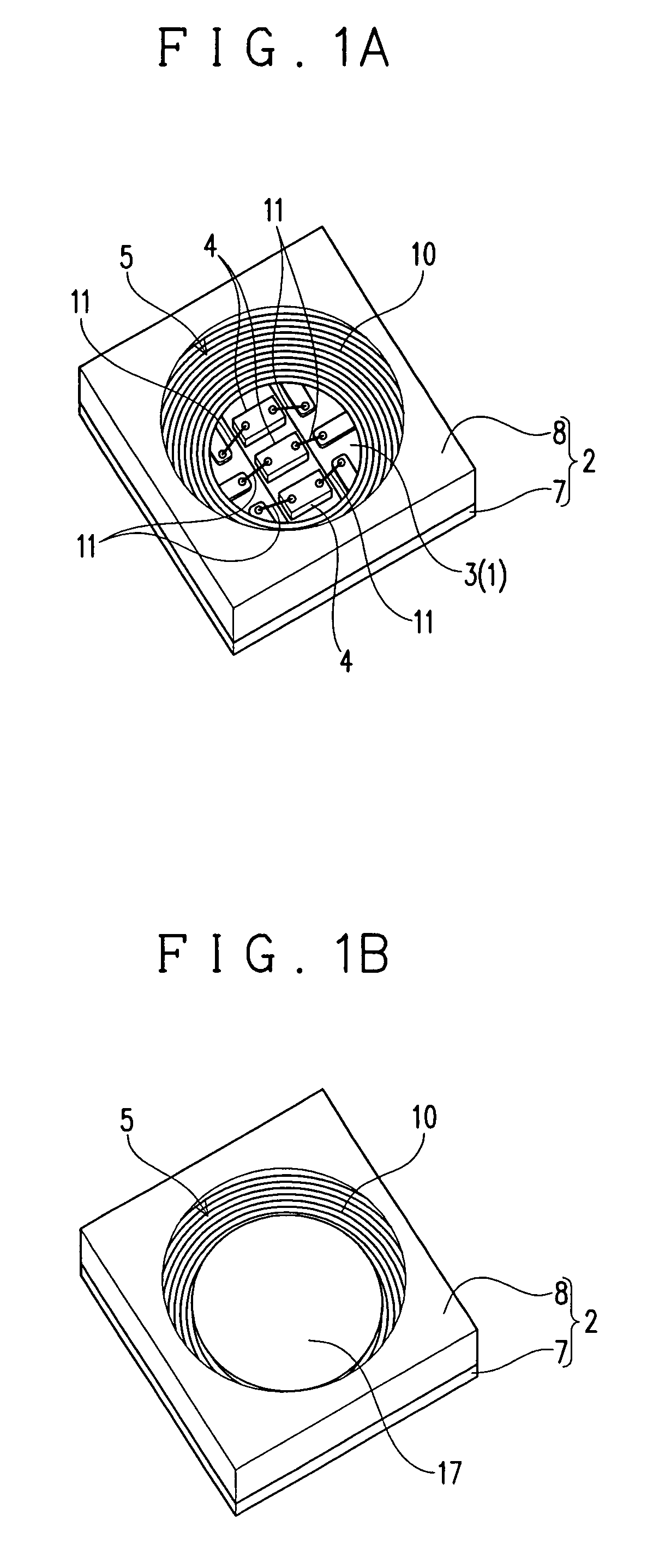 Light emitting device having a package formed with fibrous fillers