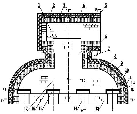 Multi-flue closed connecting bridge pipe for clean coke oven