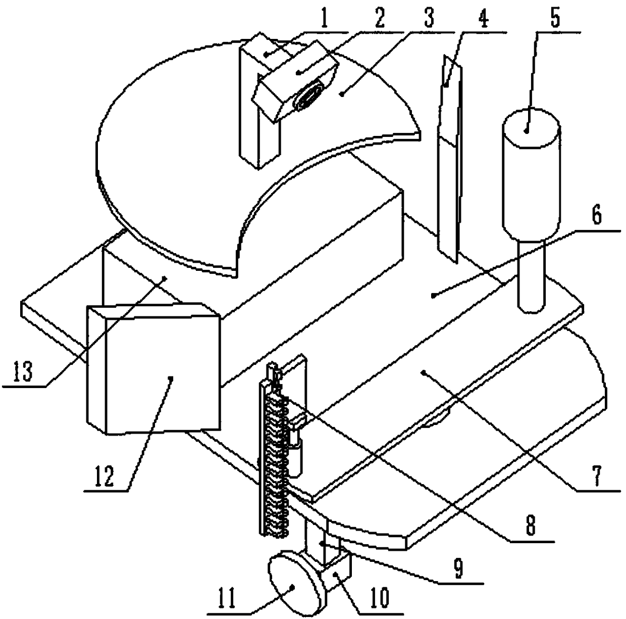 Municipal highway weed cleaning device