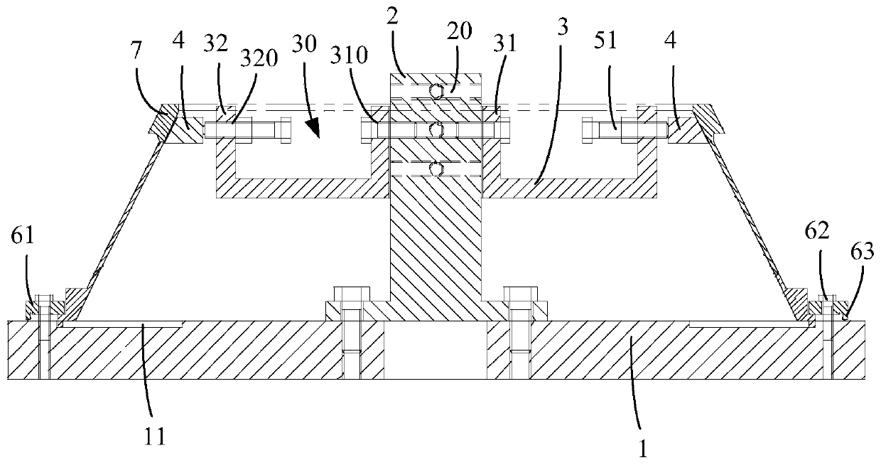 Clamping device for taper-cylindrical workpiece