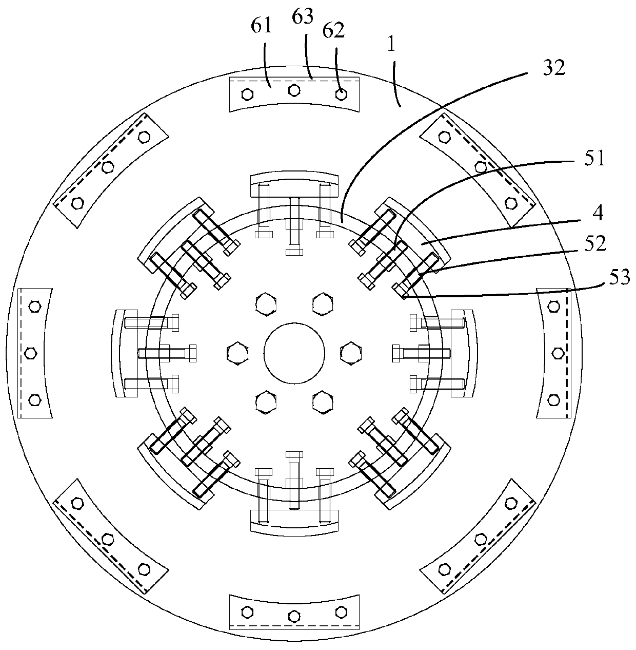 Clamping device for taper-cylindrical workpiece