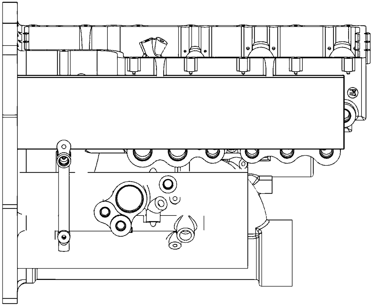 Casting process and mold for complex aluminum alloy shell of aero-engine