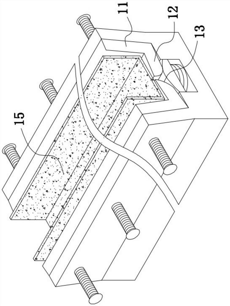 Outward-turning bending die for strip-shaped piece