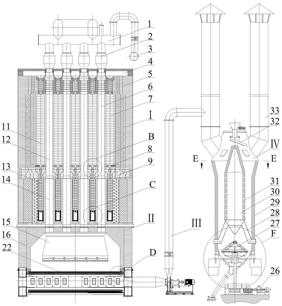 A process system for treating vocs exhaust gas circulation and regeneration