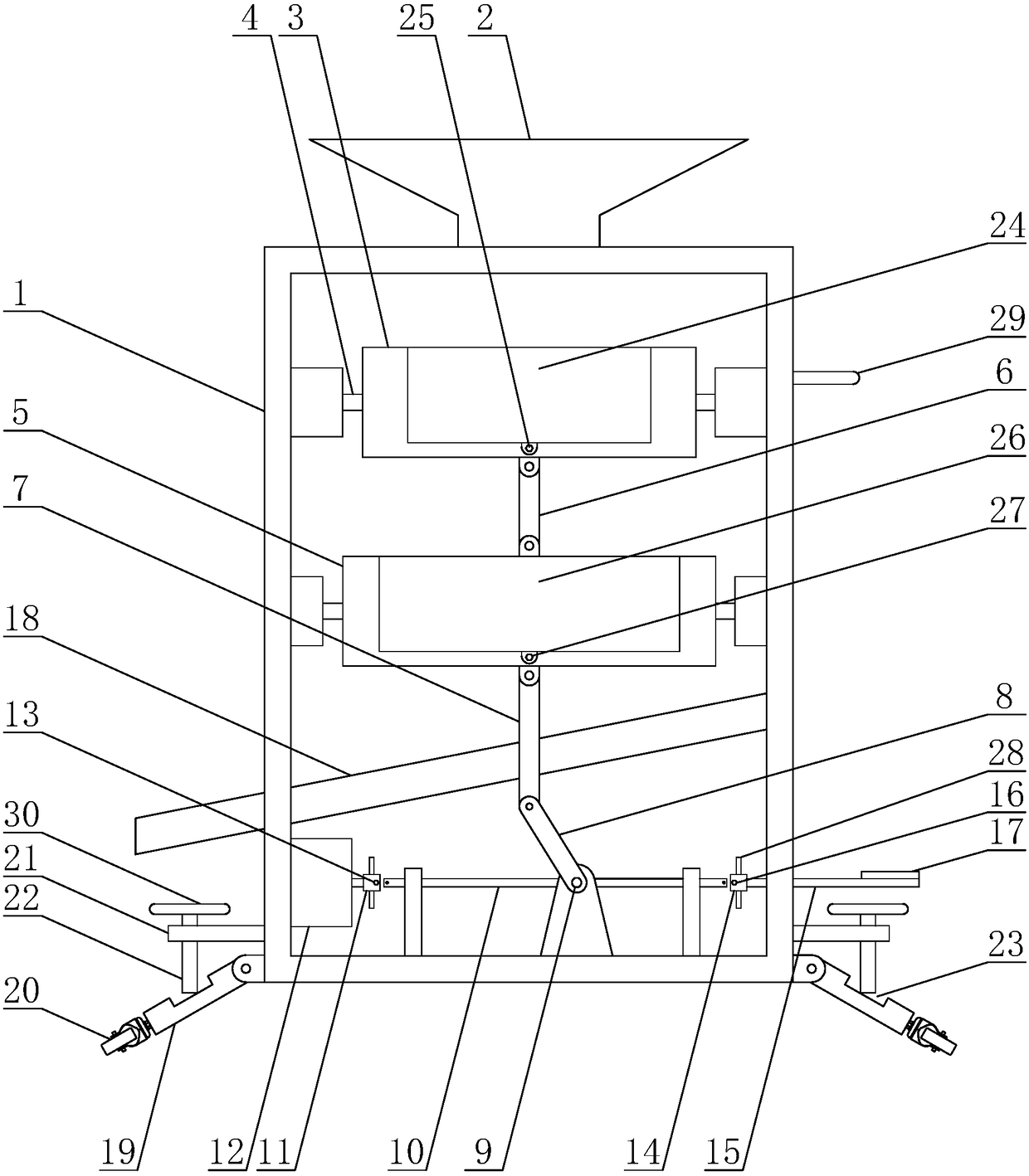 Sand screening machine for indoor decoration