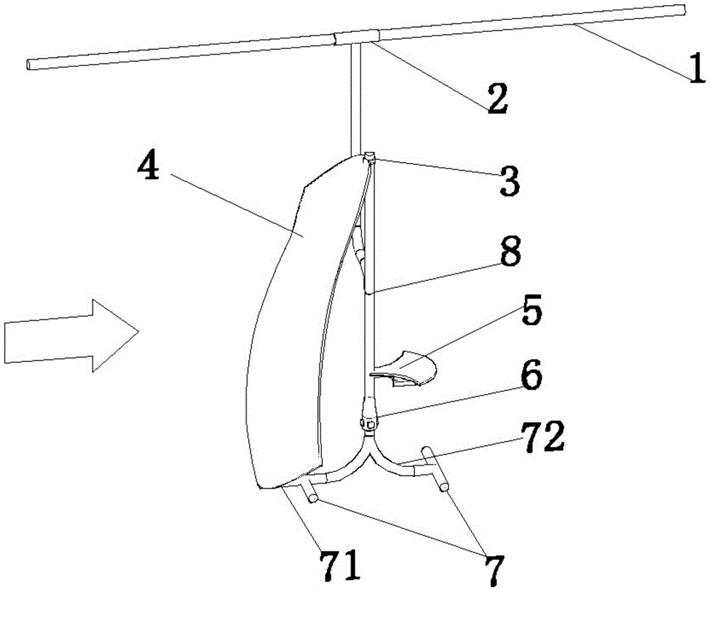 Windproof aerial passenger device