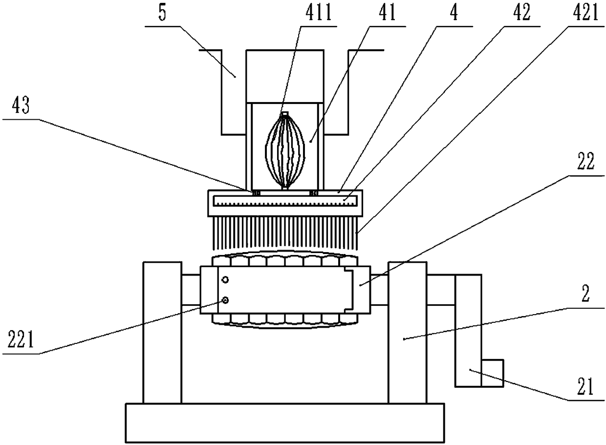 Device for brushing egg liquid onto moon cake