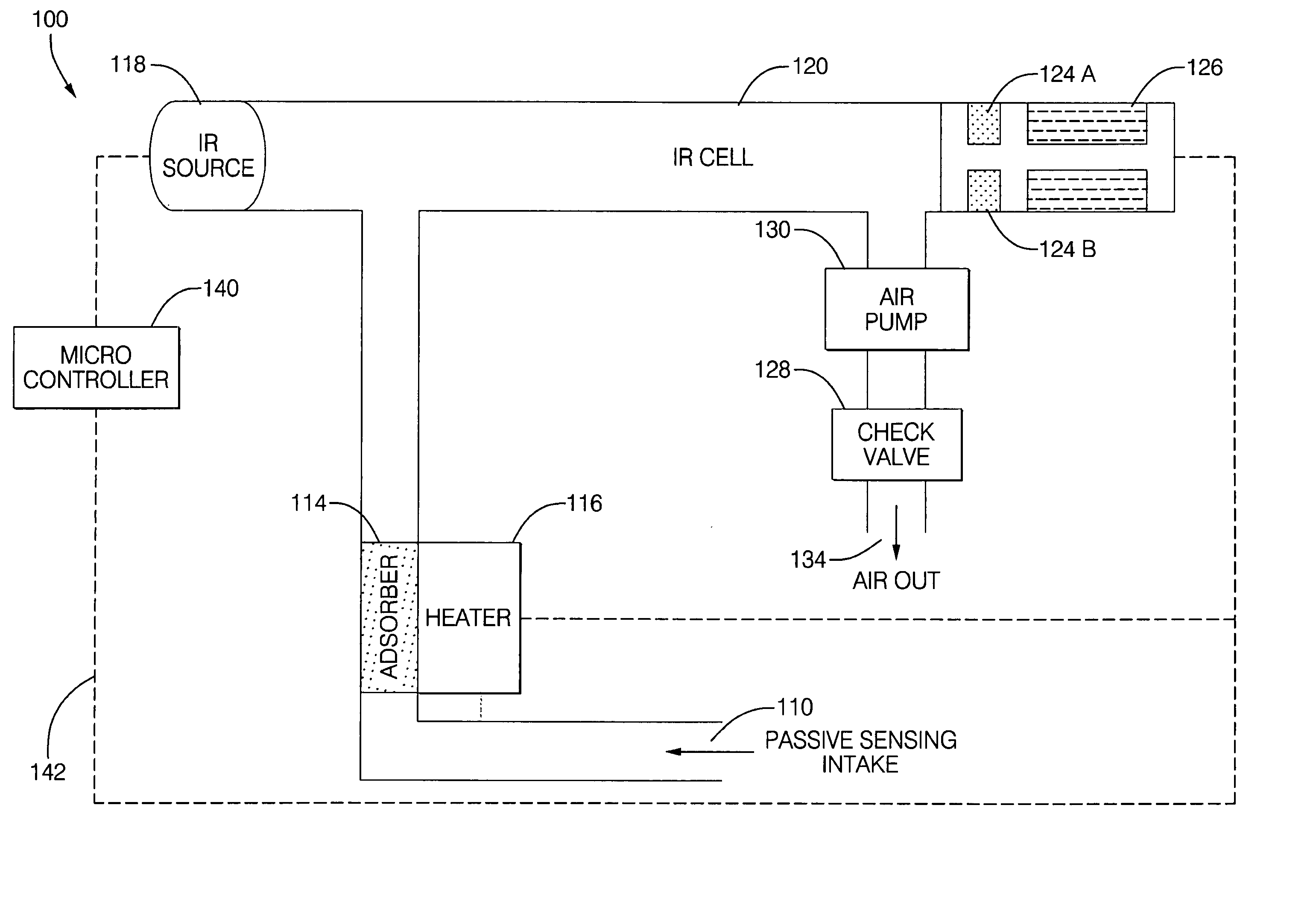 Tracer to compensate for environmental variations that influence a chemical vapor sensor measurement