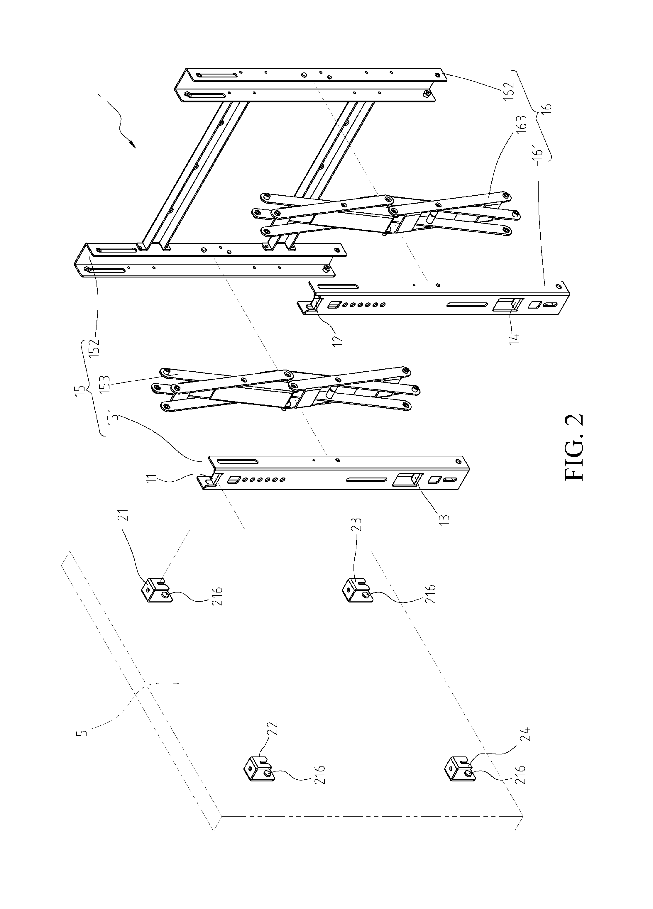 Video wall mount having adjusting structure