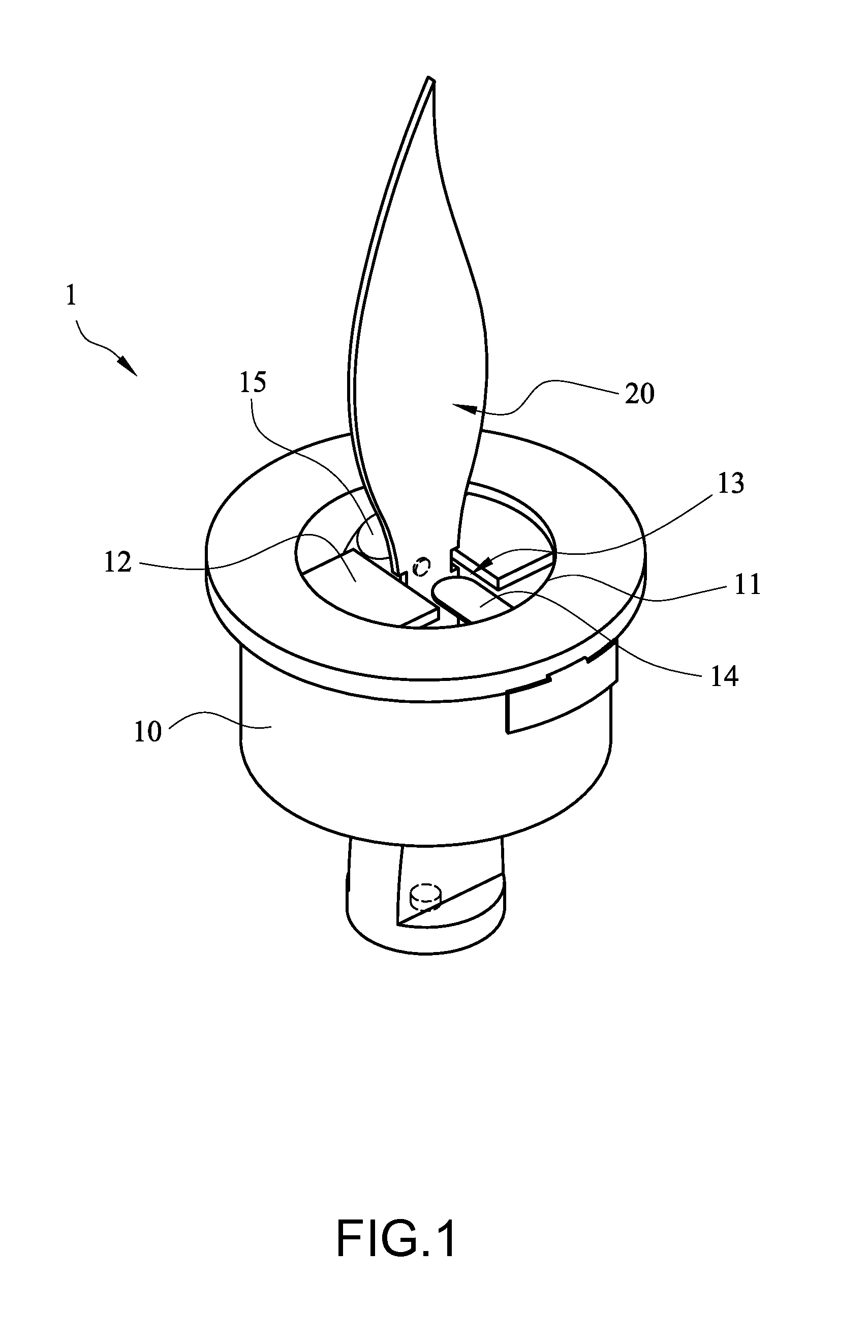 Simulated flame structure