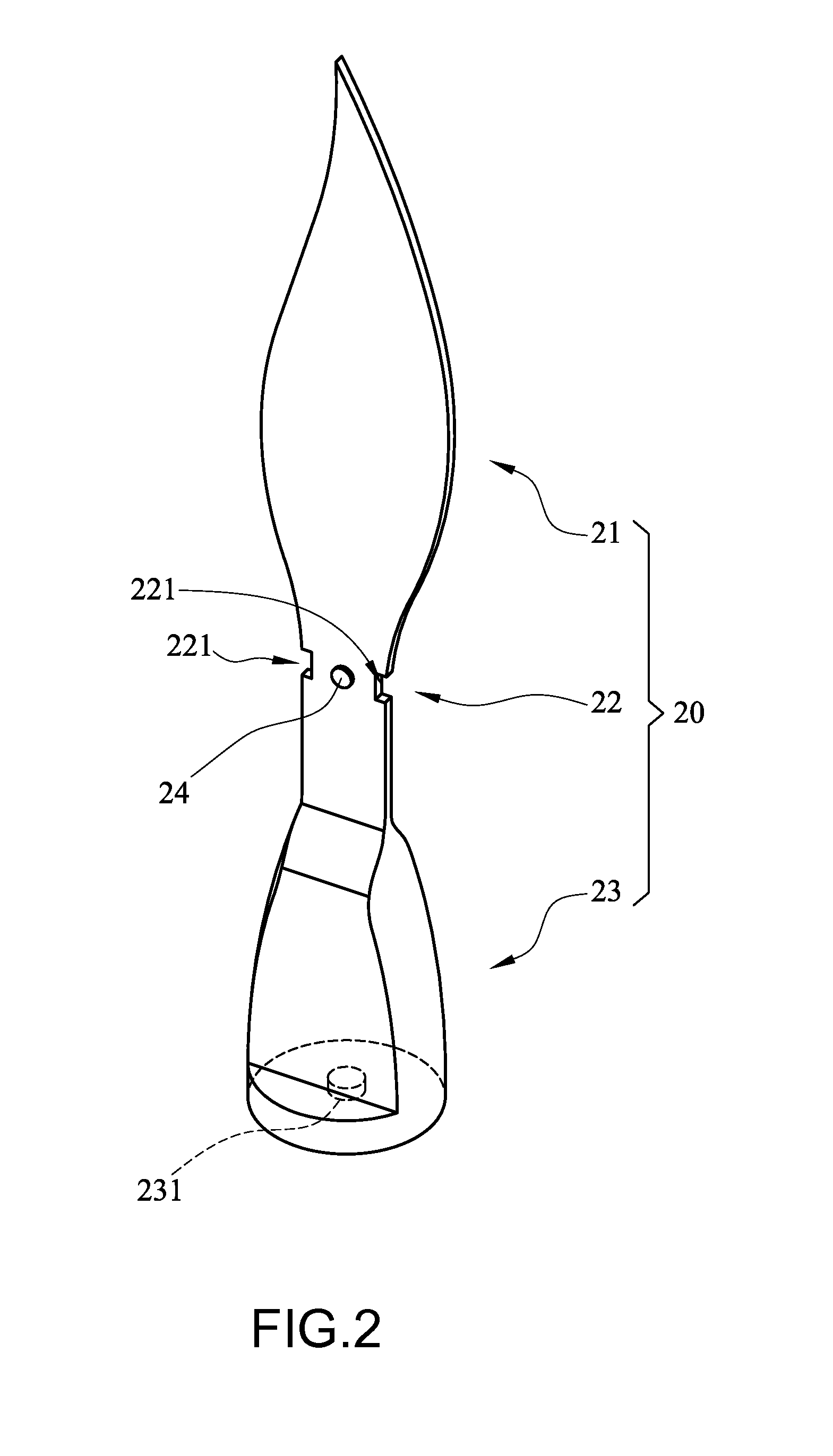 Simulated flame structure