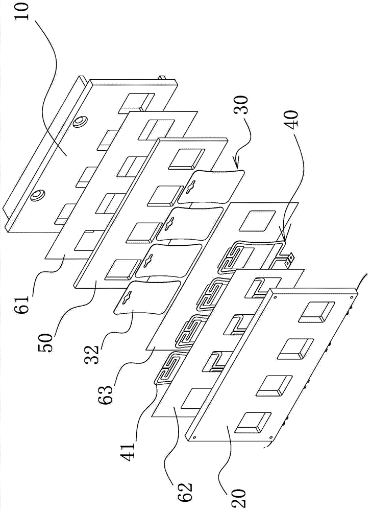 A heat sealing device for battery packaging