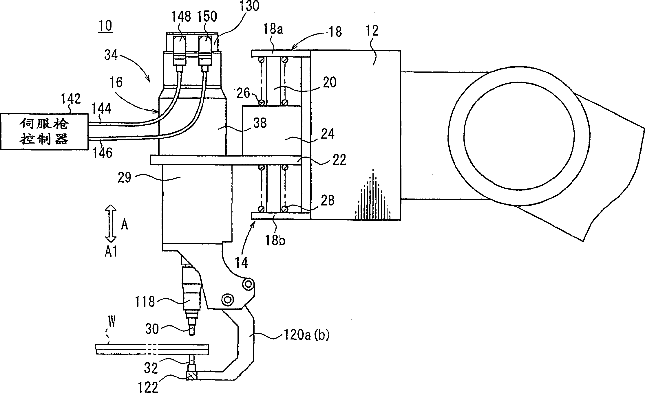 Motor driven resistance spot welding gun