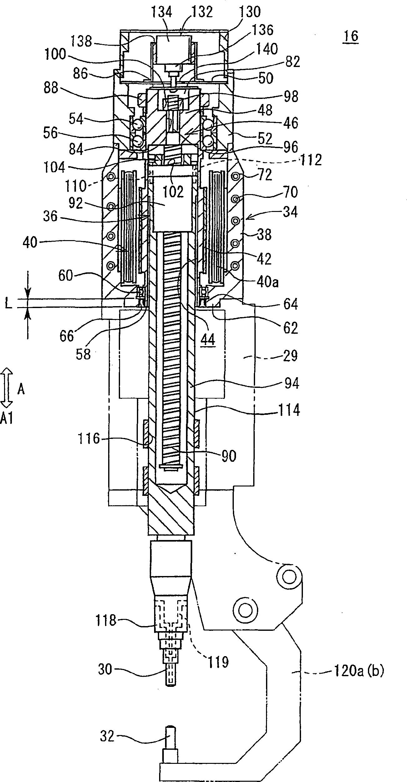 Motor driven resistance spot welding gun