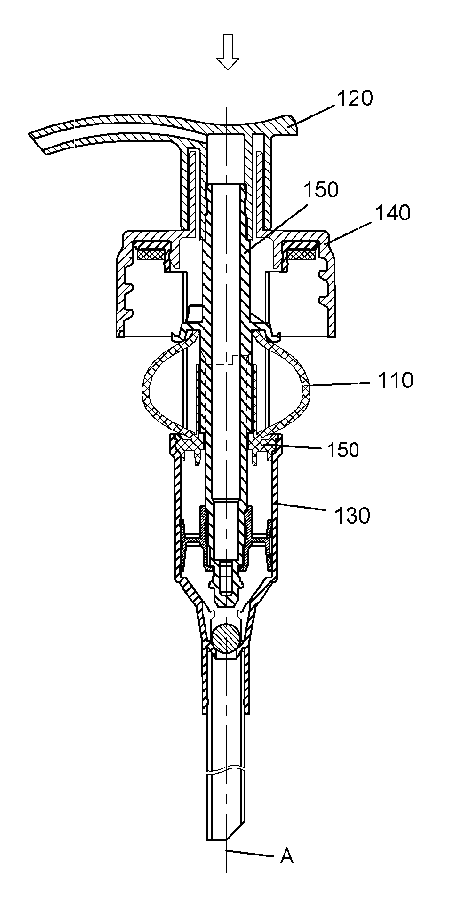 Press-type liquid pump