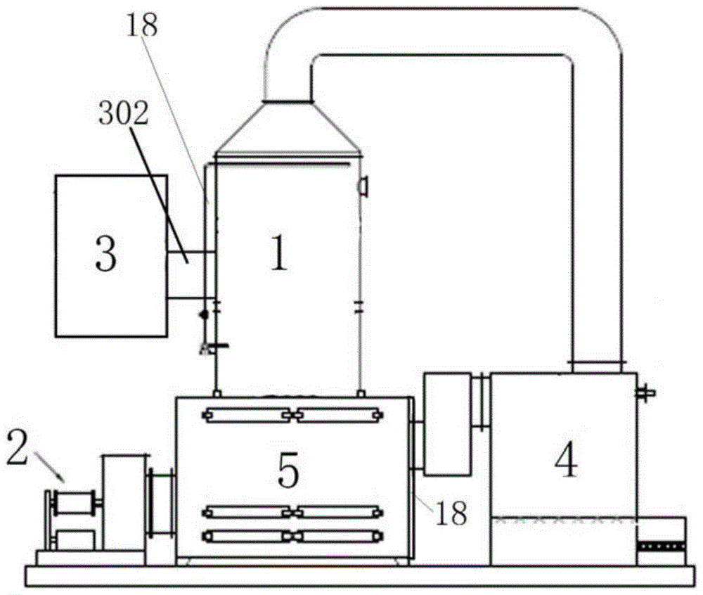 Volatile gas treatment system and method thereof