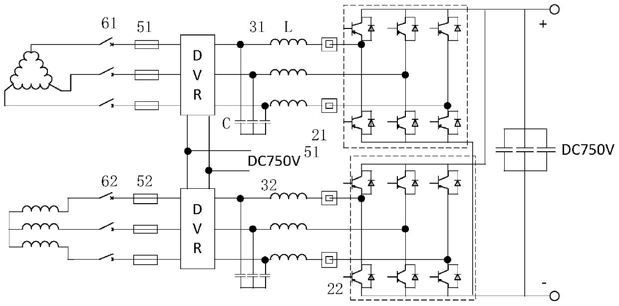 A regenerative braking energy feedback system