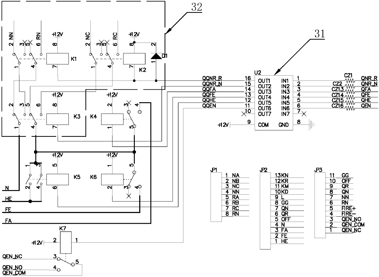 Main and standby power supply switching circuit