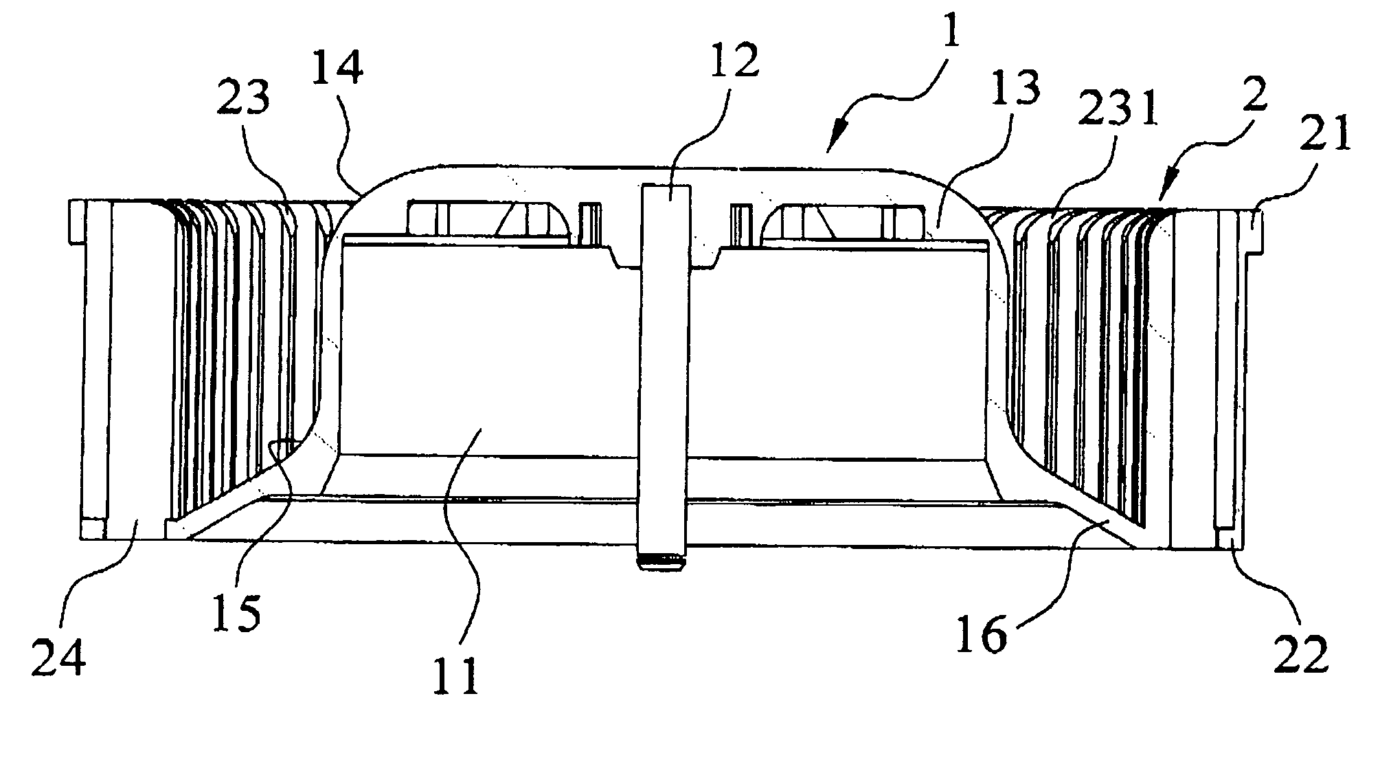 Modified centrifugal fan wheel