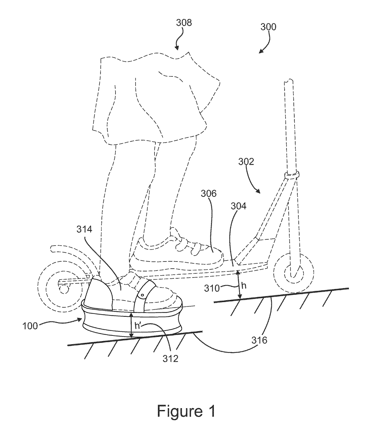 Kicking shoe attachment for propelling kick scooters and the like