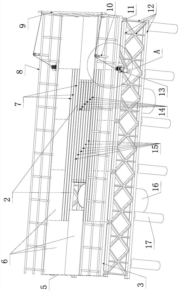 Water pier pile foundation construction platform