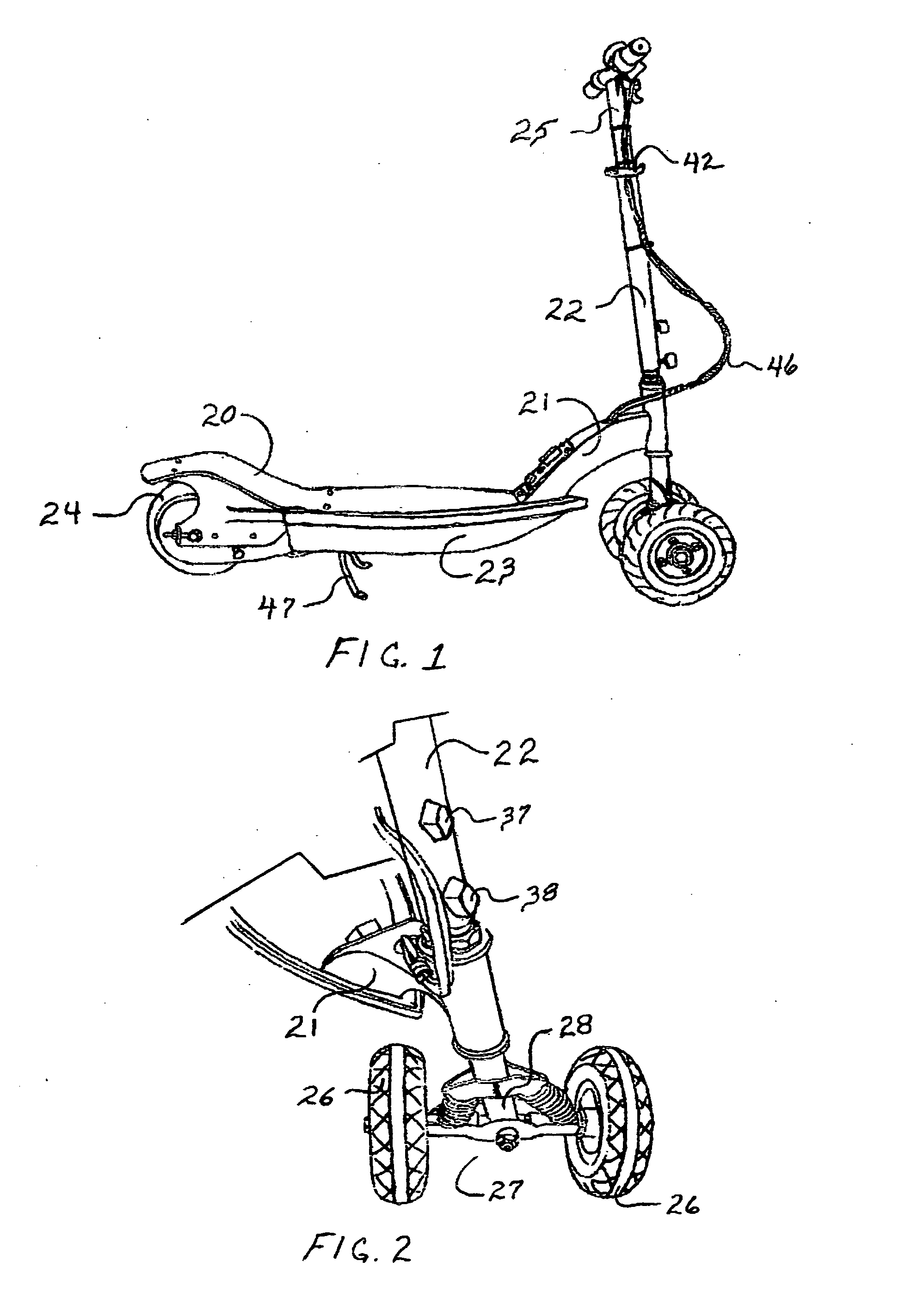 Three wheeled scooter