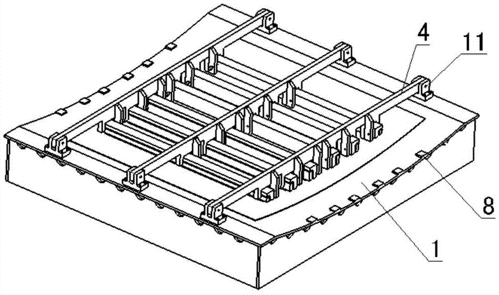 Composite reinforcing rib wall panel forming tool