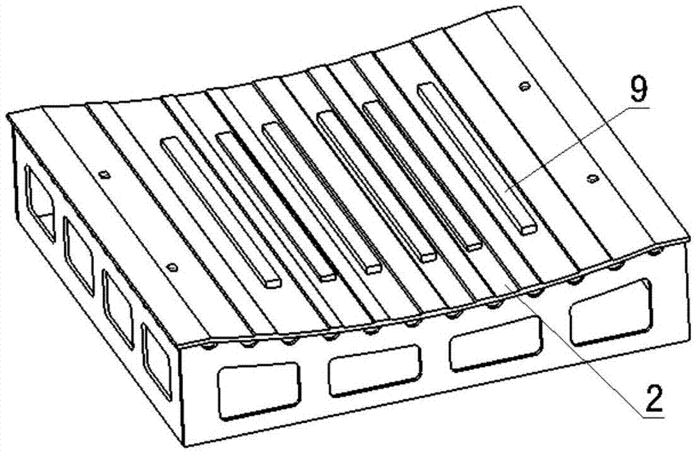 Composite reinforcing rib wall panel forming tool