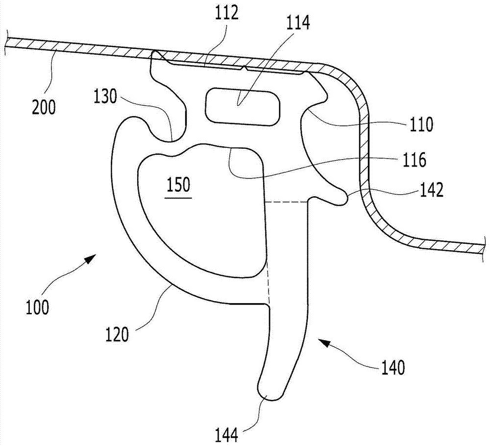 Door weather stripping for motor vehicles