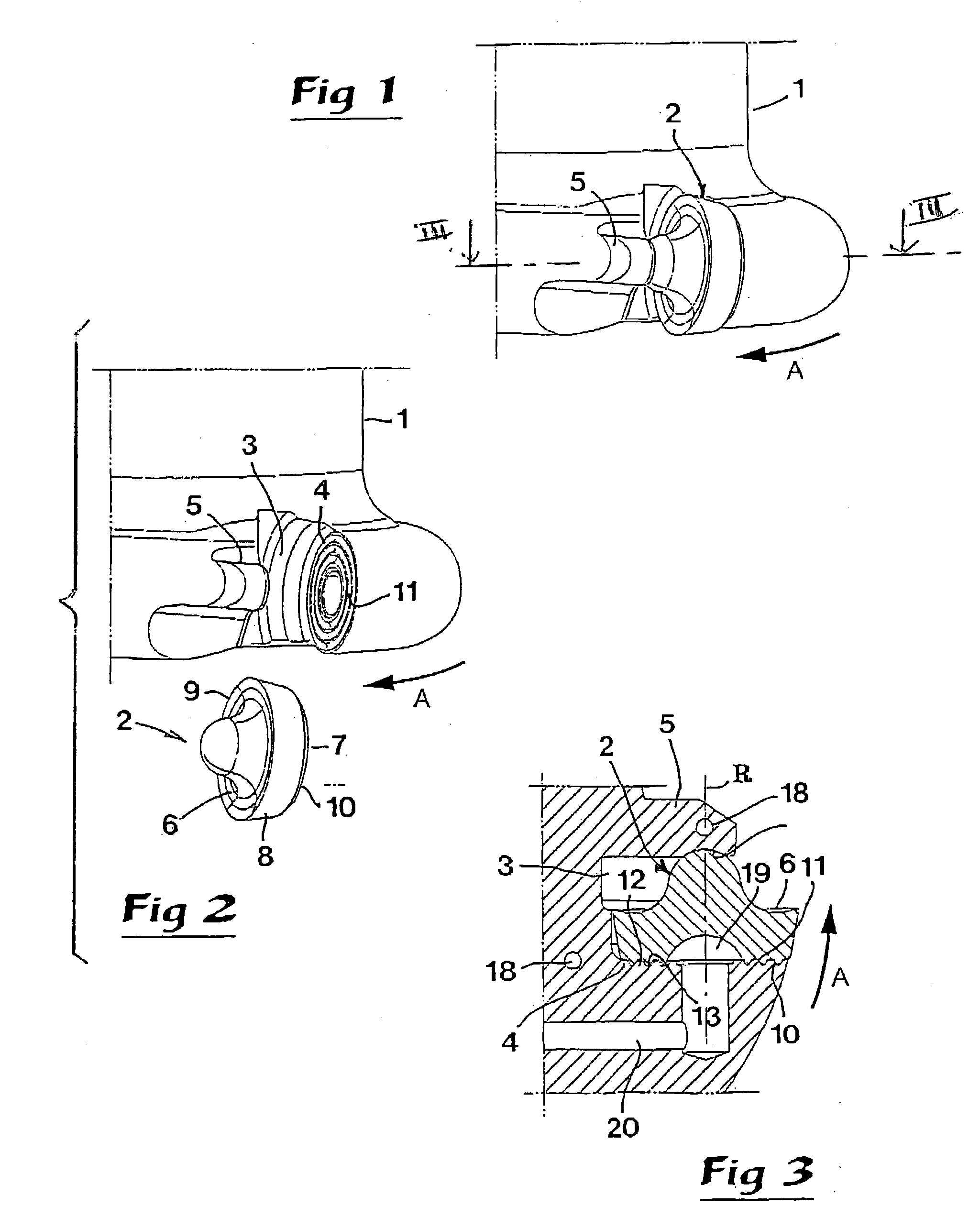 Tool for chip removing machining and rotatable cutting insert for such tools