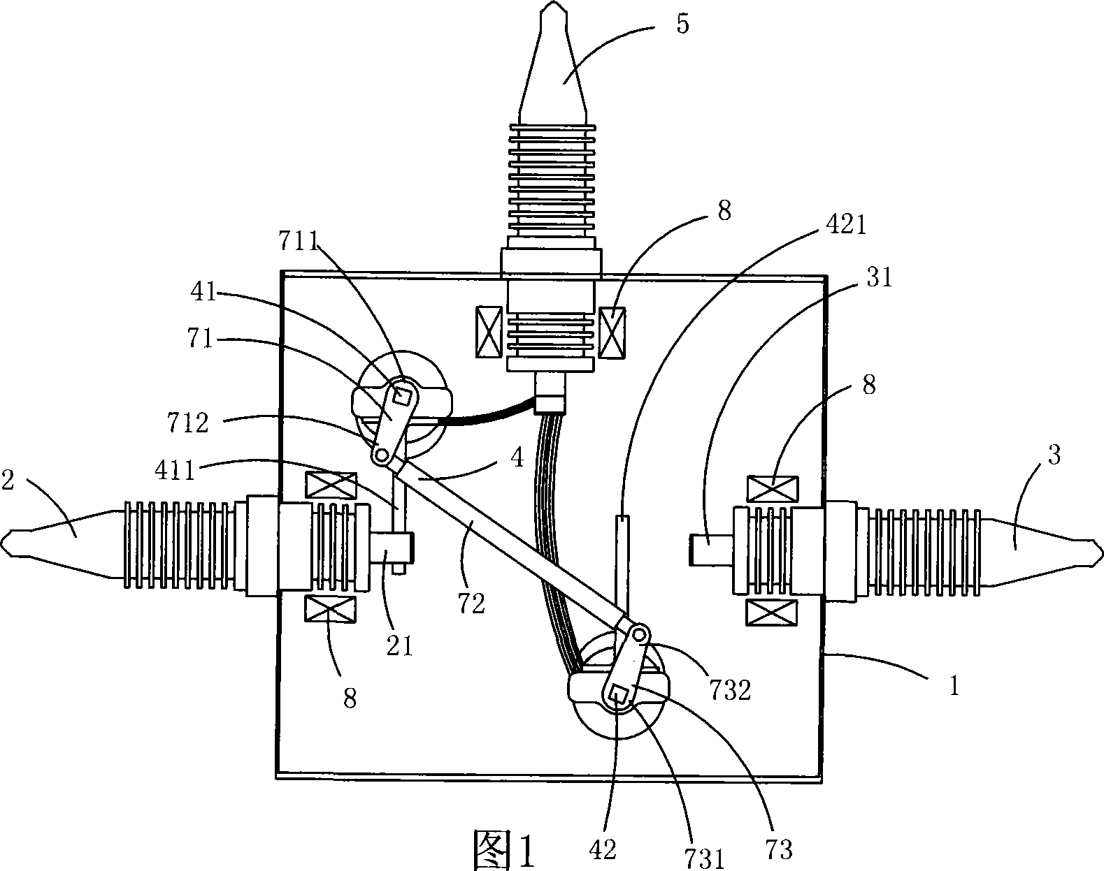 Chamber type automatic duplicate supply converting switch