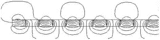 Halbach permanent magnet array of convex magnetic block