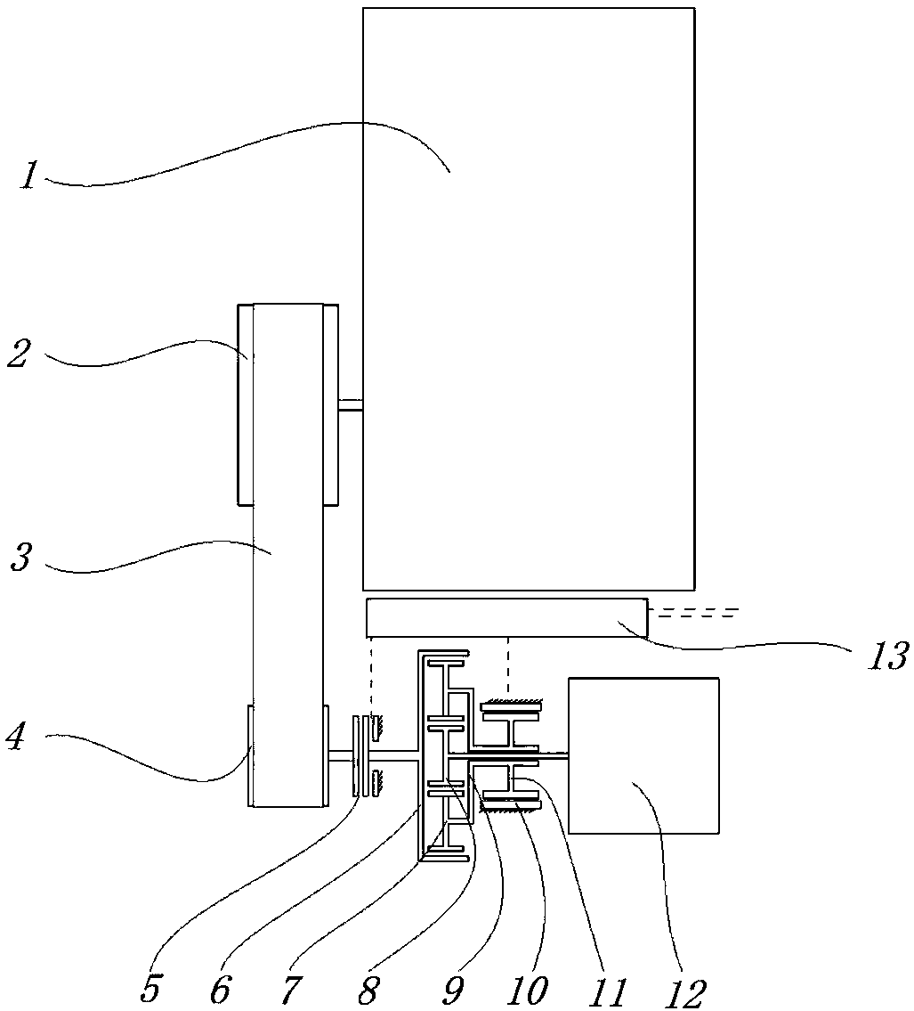 Planetary gear row-based dual-power source vehicle air conditioning compressor capable of performing active speed governing