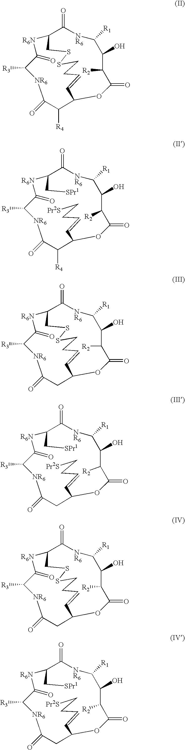 Depsipeptides and Their Therapeutic Use