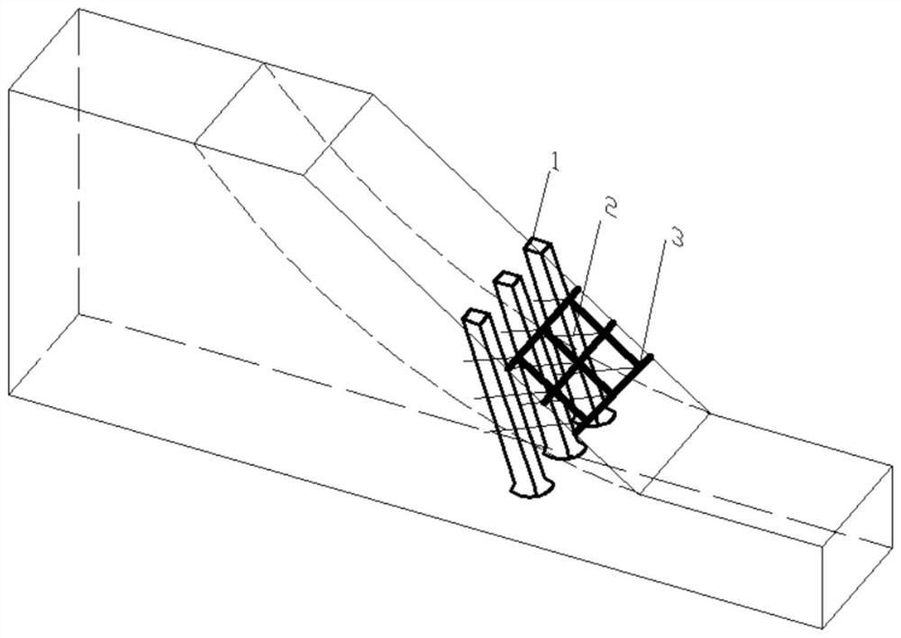 Landslide support system based on inclined anti-slide pile, landslide thrust calculation method, inclination angle optimization method and construction method