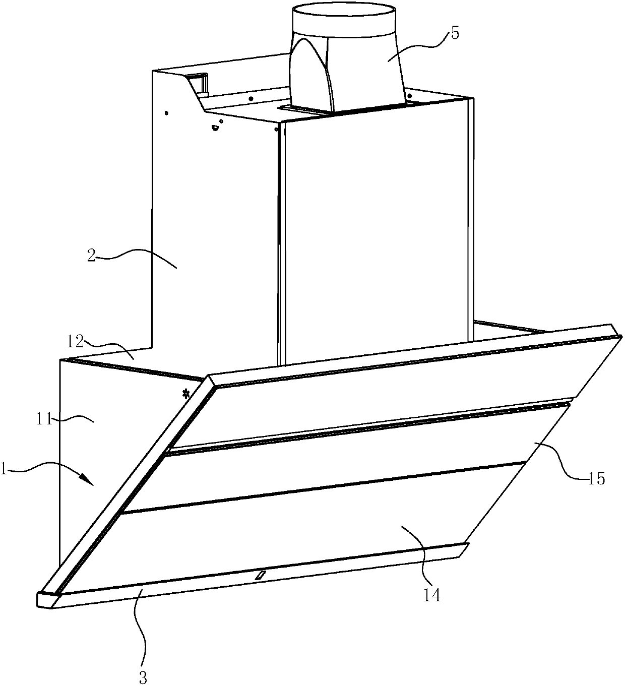 Near suction type extractor hood