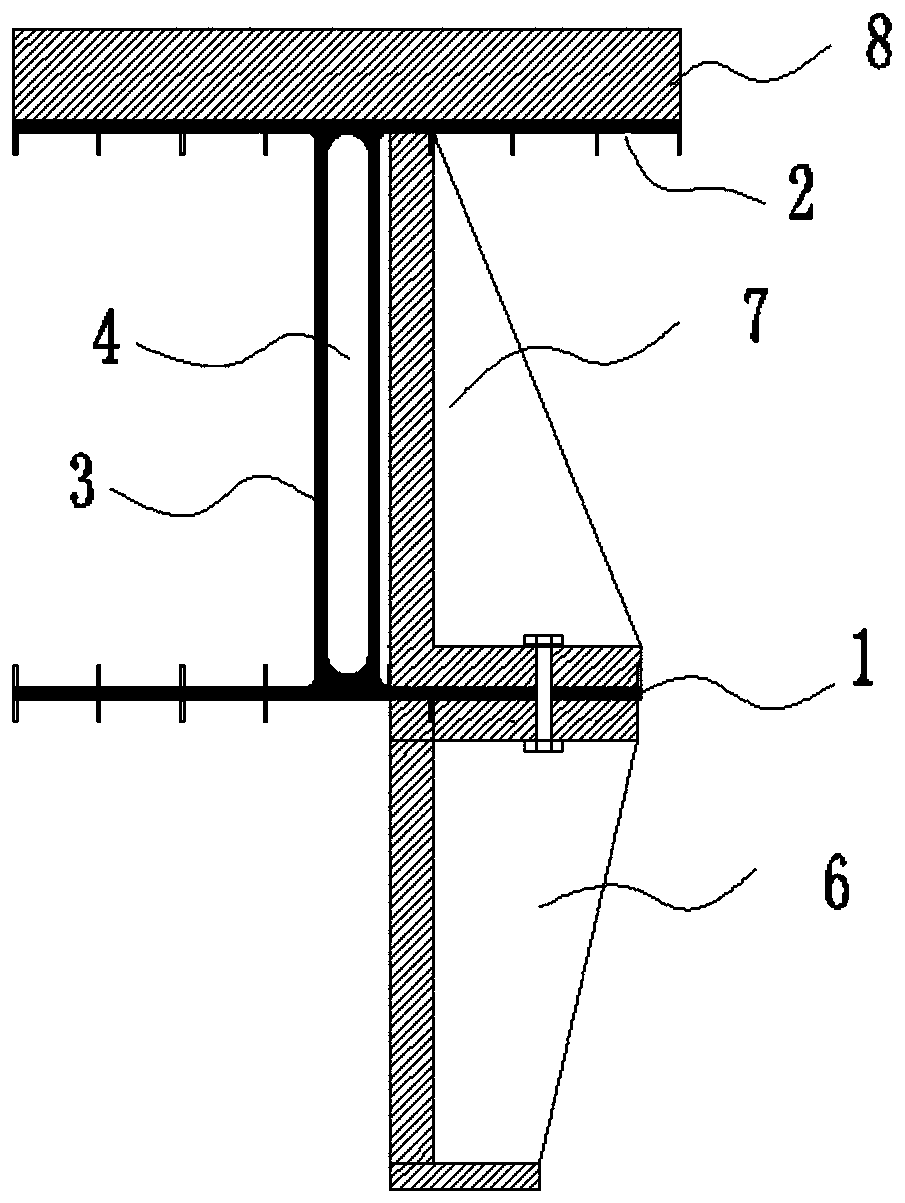 Novel water-stop and sealing dual-purpose water-stop belt for secondary lining end part of tunnel