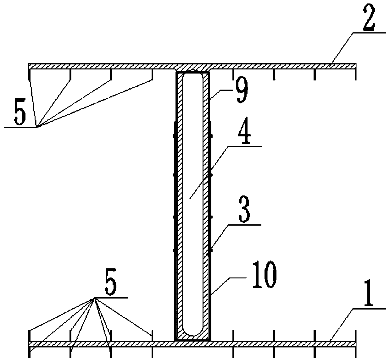 Novel water-stop and sealing dual-purpose water-stop belt for secondary lining end part of tunnel