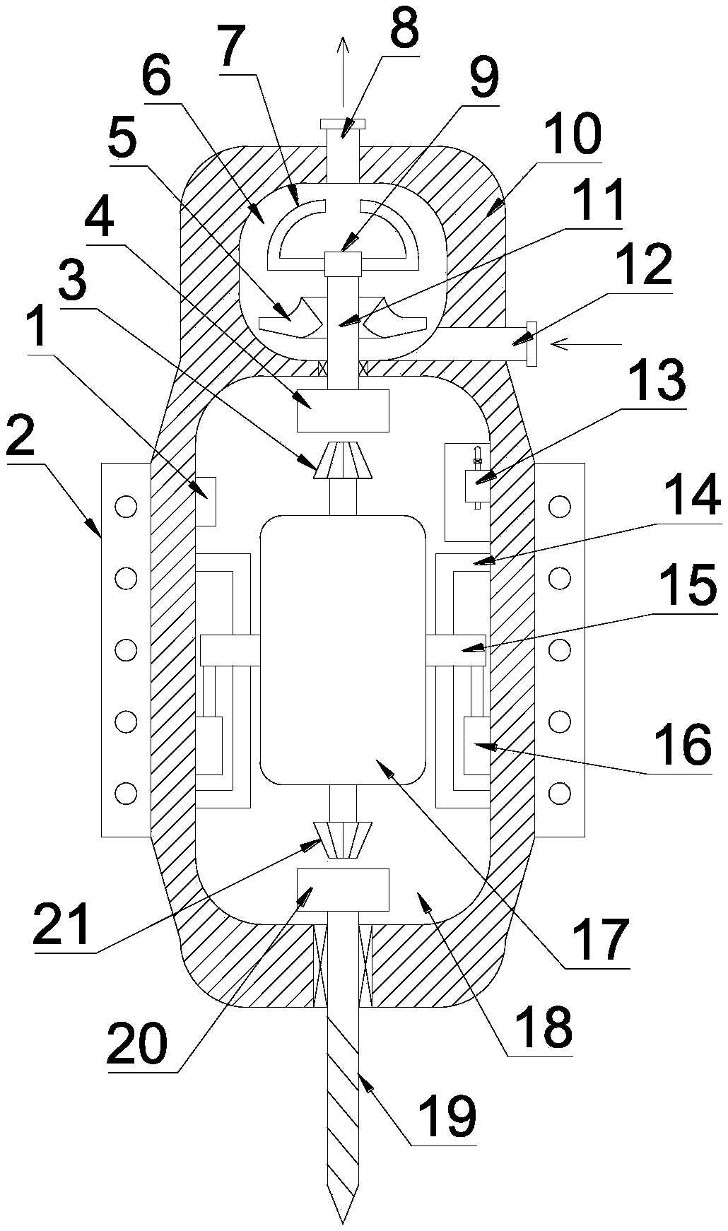 Sinking pump for exploiting combustible ice through decompression method