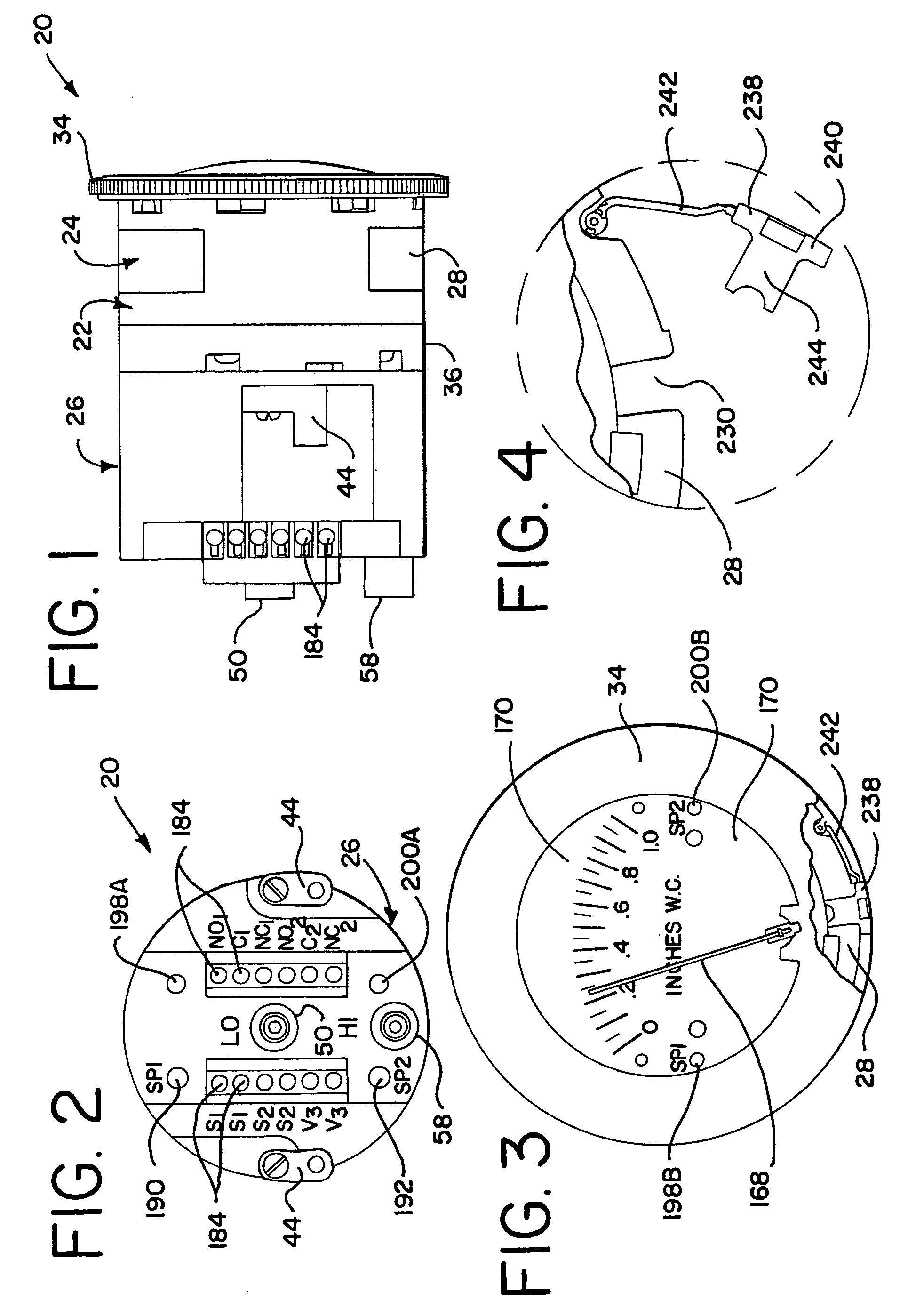 Pressure gage and switch