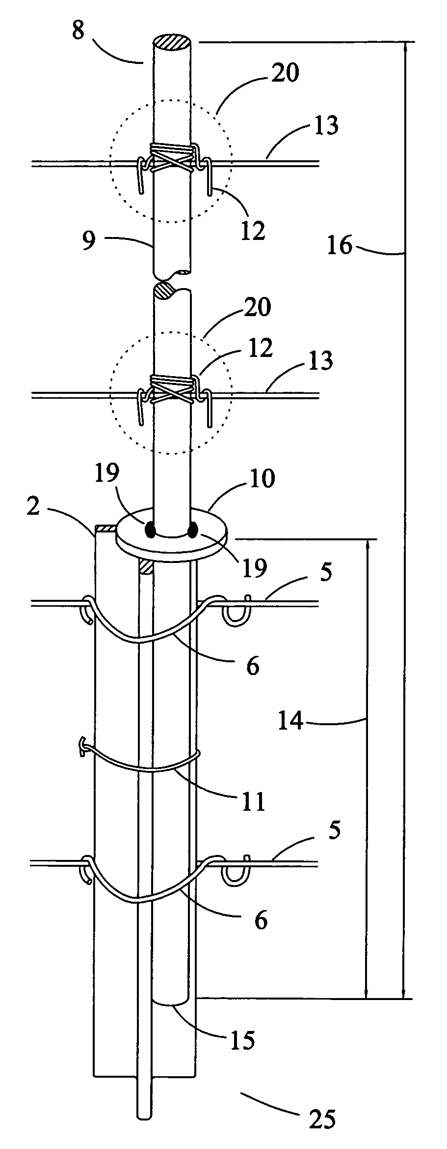 T-post extender and high fence support