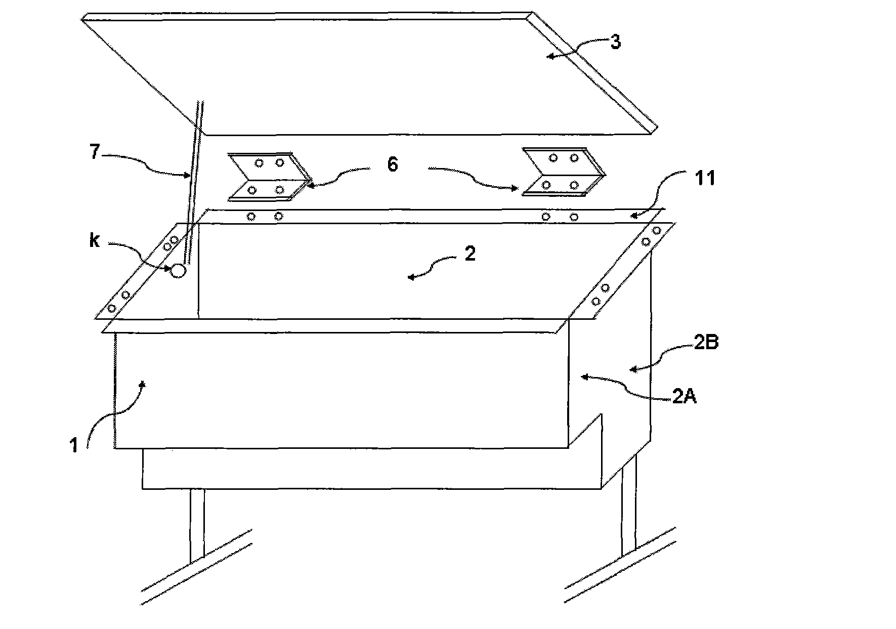 Safety desk with single turnover cover