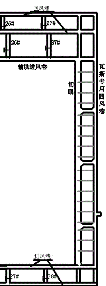 Drill hole layout method for gas extraction during primary mining and stoping of large mining height fully-mechanized face